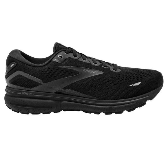 BROOKS WOMEN'S GHOST 15 NEUTRAL RUNNING SHOES BLACK BLACK EBONY 5.5 D WIDE - Picture 1 of 5